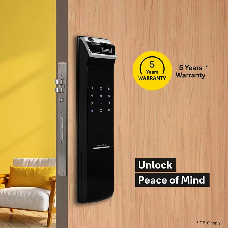 Yale YDM4109A RL (Roller Latch) Smart Lock Black without Handle 