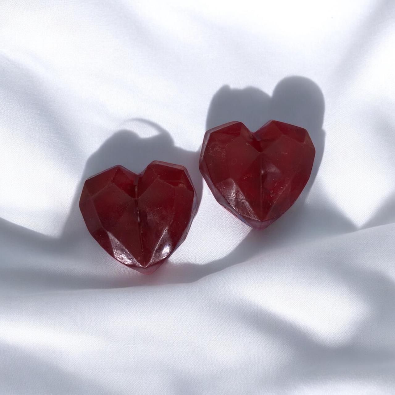 Heart-shaped Soap Bars pack of 2 Red Wine soap