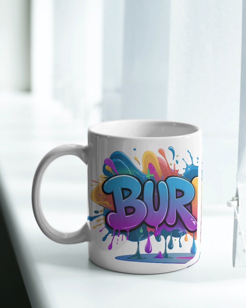 Personalized Photo and Name Coffee Mug Gift for Boyfriend & Girlfriend, 325 ml, White Ceramic