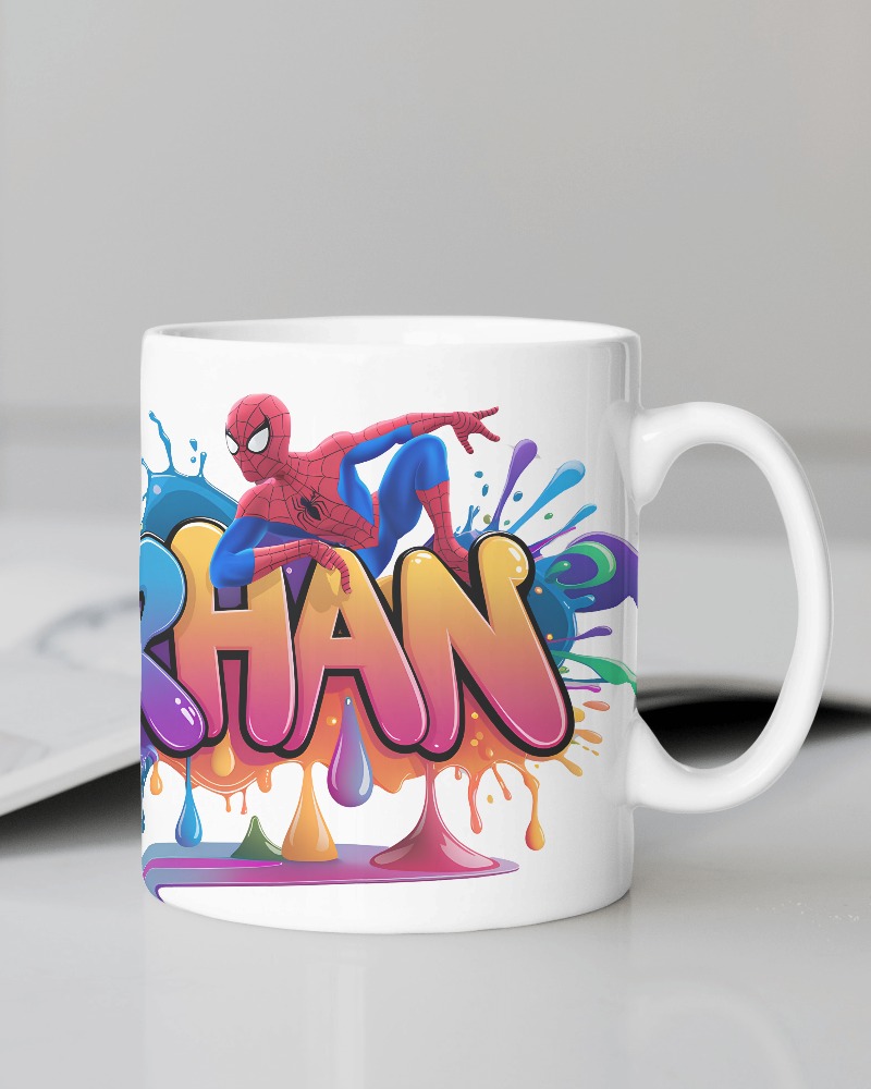 Personalized Photo and Name Coffee Mug Gift for Boyfriend & Girlfriend, 325 ml, White Ceramic