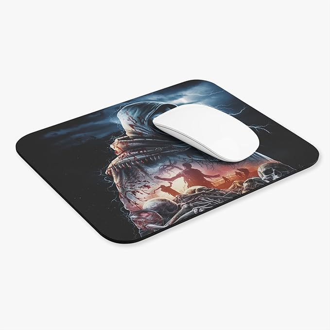 Futuristic Sci-Fi Mouse Pad Dark Anime Designs Customised Mouse Pad, Smooth Non-Slip Rubber Base, for Laptop & Gaming, Pack of 1