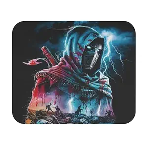 Futuristic Sci-Fi Mouse Pad Dark Anime Designs Customised Mouse Pad, Smooth Non-Slip Rubber Base, for Laptop & Gaming, Pack of 1