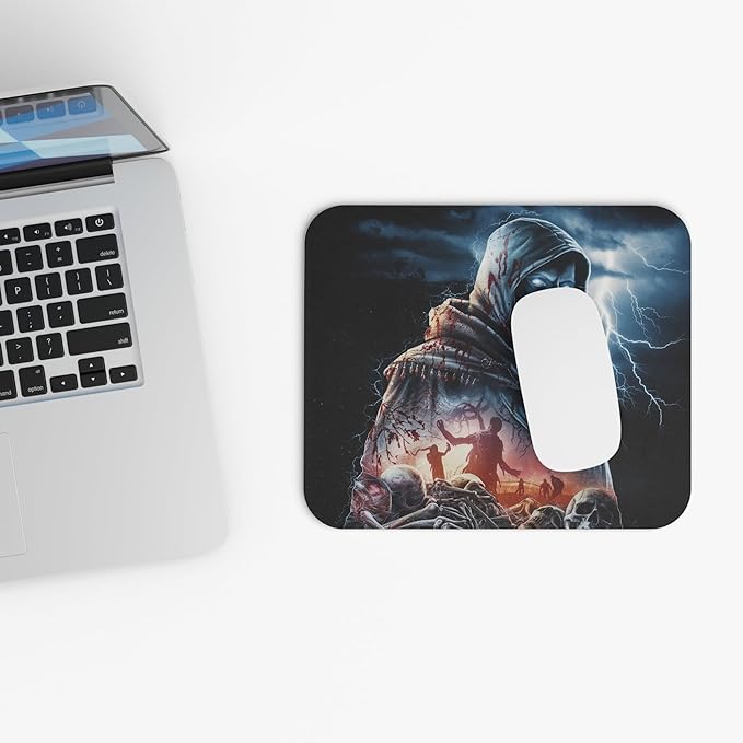 Futuristic Sci-Fi Mouse Pad Dark Anime Designs Customised Mouse Pad, Smooth Non-Slip Rubber Base, for Laptop & Gaming, Pack of 1