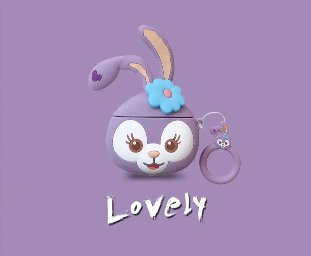  Soft Silicone New 3D Cartoon Design Cute Anime Shockproof CAT Cover Case with Free Keychain Compatible with Apple AIRPODS PRO (NOT for Any Other AIRPODS) (AIRPOD Cover PRO, (Cute Purple)