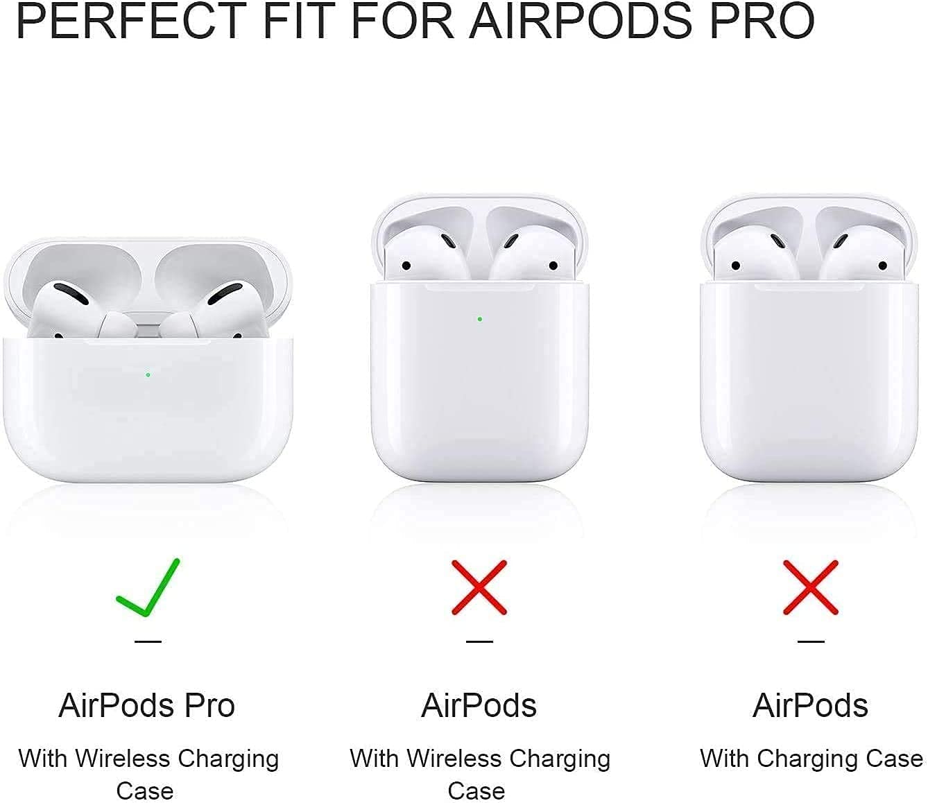 Soft Silicone New 3D Cartoon Design Cute Anime Shockproof CAT Cover Case with Free Keychain Compatible with Apple AIRPODS PRO (NOT for Any Other AIRPODS) (AIRPOD Cover PRO, (American Sheild)