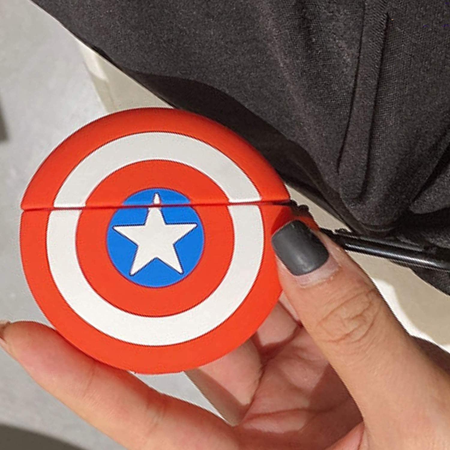 Soft Silicone New 3D Cartoon Design Cute Anime Shockproof CAT Cover Case with Free Keychain Compatible with Apple AIRPODS PRO (NOT for Any Other AIRPODS) (AIRPOD Cover PRO, (American Sheild)