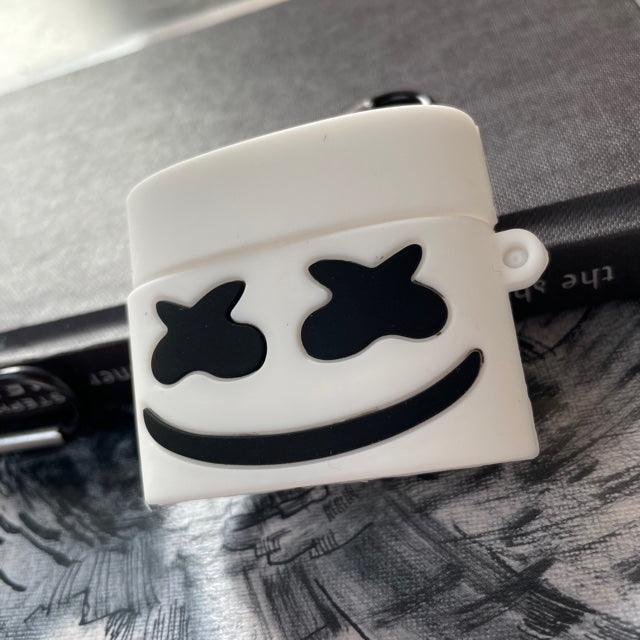 Soft Silicone New 3D Cartoon Design Cute Anime Shockproof Cover Case with Free Keychain with Apple AIRPODS PRO (NOT for Any Other AIRPODS) (AIRPOD Cover PRO, (Marshmello White)