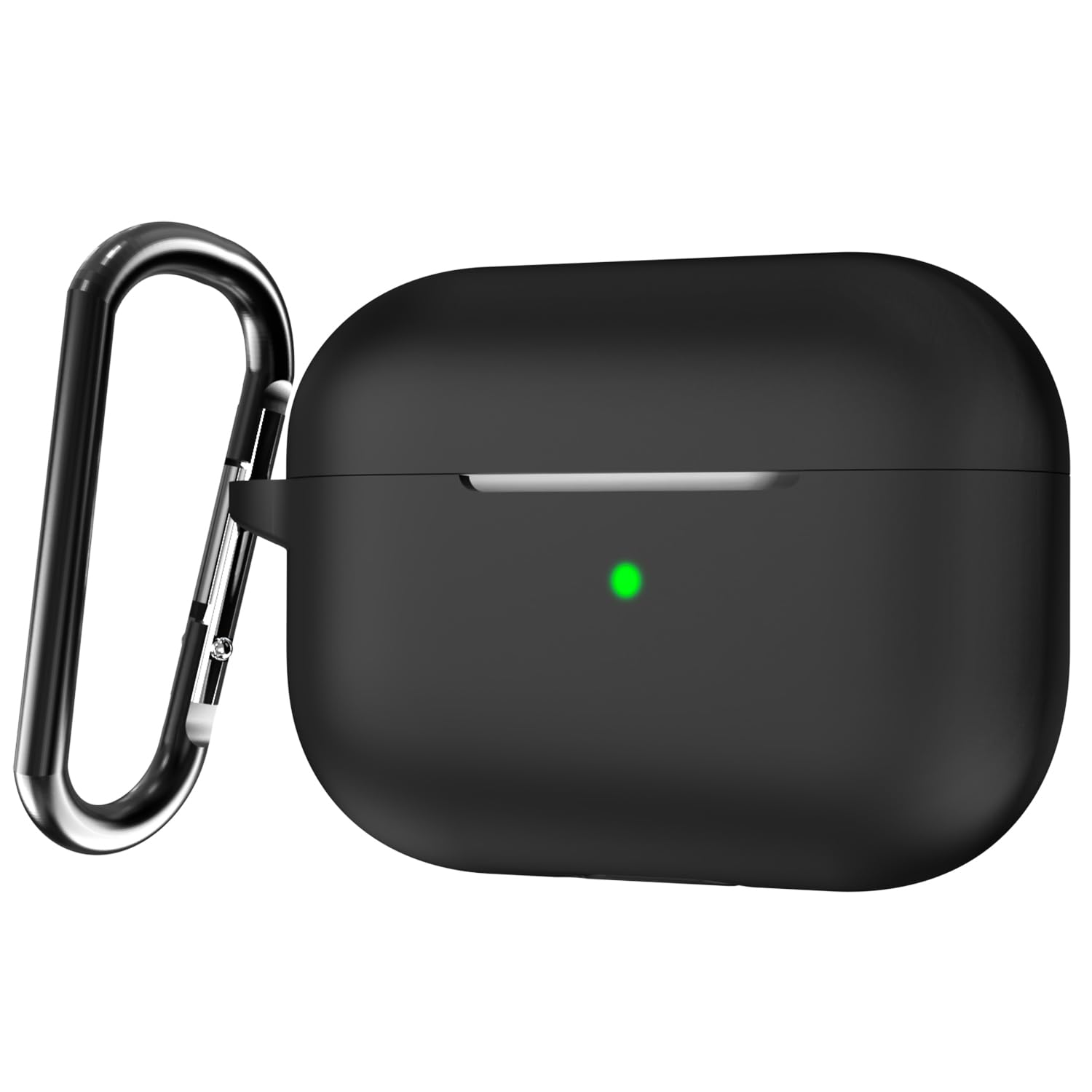  Soft Silicon Shockproof Cover Case with Free Keychain Compatible with Apple AIRPODS PRO 2, Leather Case Airpod Pro 2 (Black)