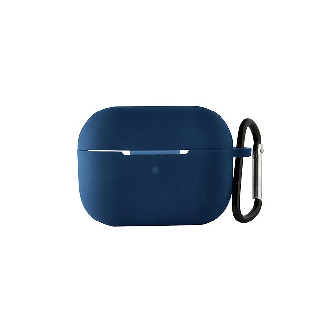  Soft Silicon Shockproof Cover Case with Free Keychain Compatible with Apple AIRPODS PRO 2, Leather Case Airpod Pro 2 (Dark Blue)
