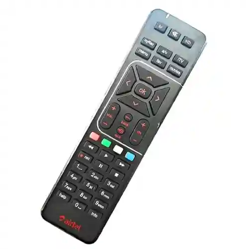 Airtel DTH remote for SD/HD/HD recording compatible televisions | Digital TV accessories | Easy remote access for digital TV viewing