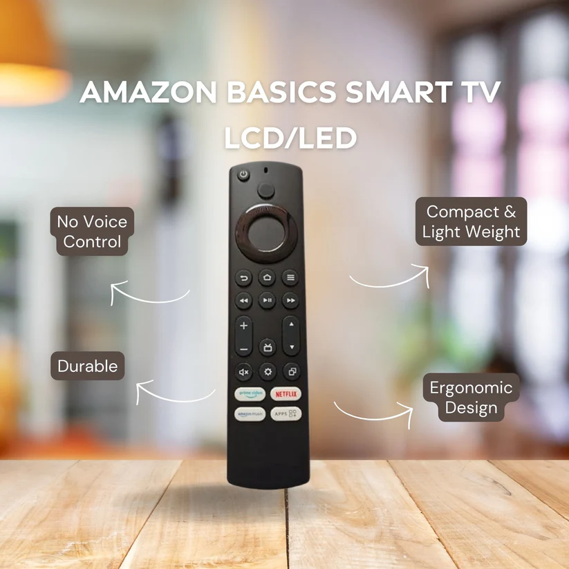 Amazon Basics Smart TV Remote | Compatible with LCD/LED TVs | Replacement Remote (No Voice, Not for Amazon FIRE TV Stick