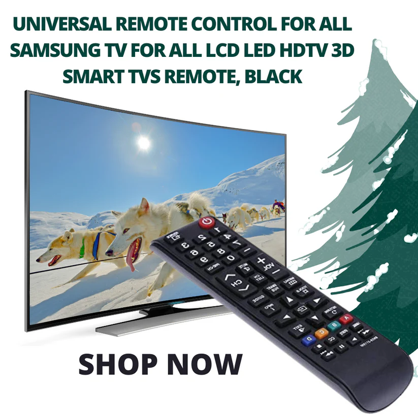 Universal Remote Control for All Samsung TV for All LCD LED HDTV 3D Smart TVs Remote, Black