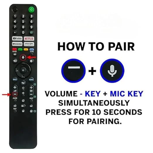 Bluetooth Voice Command RMF-TX520P Remote Control for Sony Smart TVs - Compatible with A80J, X80J, X85J, X90J, X95J Series.
