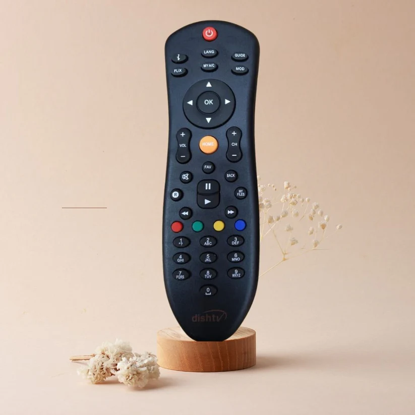 Compatible Dish TV Remote Control Replacement for All Dish TV SD/HD DTH with Recording Set Top Box.