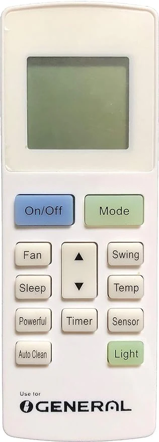 Compatible O General AC Remote Original YAW1f12 Model 222 Suitable for 1 1.5 2 Ton Split or Window Air Conditioner
