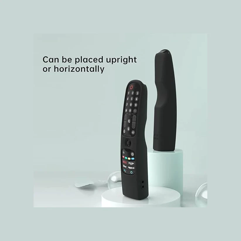 Silicone Protective Case for LG Magic Remote (AN-MR21GA, MR22GA, MR23GA) with Remote Loop - Black (Remote Not Included)