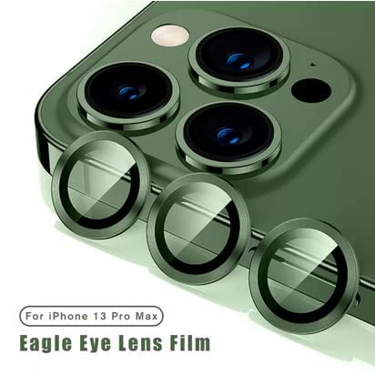 Camera Lens Protector for iPhone 13 Pro13 Pro Max (Green), Pack of 3
