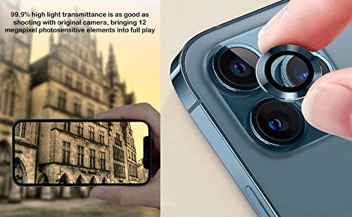 Camera Lens Protector for iPhone 12 Pro (Blue), Pack of 3