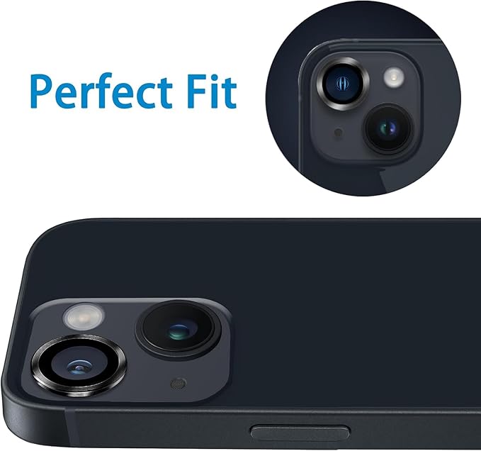 Back Camera Lens Protector Compatible for iPhone 15, iPhone 15 Plus (Gold)