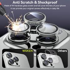 Camera Lens Protector Compatible with Iphone 15 ProIphone 15 Pro Max Camera Lens, Anti Scratch, Ultra HD, Camera Screen Protector, Shockproof Film Silver(Pack Of 1)