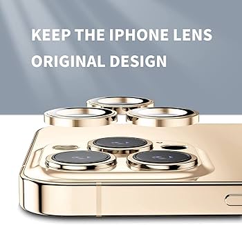 Camera Lens Protector for iPhone 14 Pro 6.1& iPhone 14 Pro Max 6.7, Tempered Glass Camera Lens Protector Tempered Glass Lens Ring Cover Fit for iPhone 14 ProiPhone 14 Pro Max (Gold).