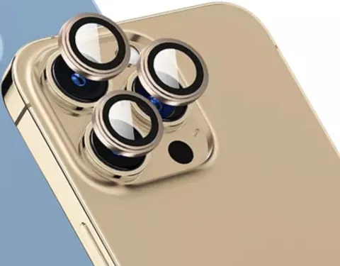 Camera Lens Protector for iPhone 14 Pro 6.1& iPhone 14 Pro Max 6.7, Tempered Glass Camera Lens Protector Tempered Glass Lens Ring Cover Fit for iPhone 14 ProiPhone 14 Pro Max (Gold).
