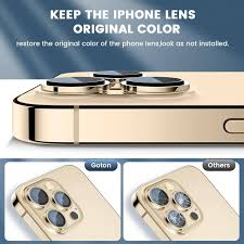 Camera Lens Protector for iPhone 14 Pro 6.1& iPhone 14 Pro Max 6.7, Tempered Glass Camera Lens Protector Tempered Glass Lens Ring Cover Fit for iPhone 14 ProiPhone 14 Pro Max (Gold).