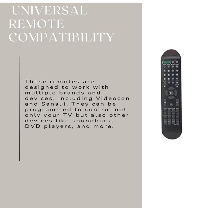 Videocon & Sansui LCDLED TVs  Remote Controls  Universal Compatibility & Easy to Use