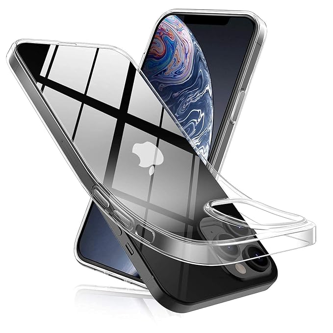 iPhone 12 Pro Case Clear Transparent Shockproof Protective Phone Soft Silicone Slim Cover for iPhone 12 Pro (Transparent)