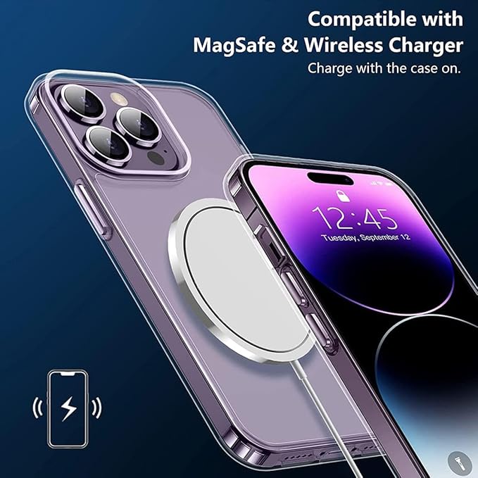 Apple iPhone 14 Pro Case Clear Transparent Shockproof Protective Phone Soft Silicone Slim Cover for Apple iPhone 14 Pro (Transparent)