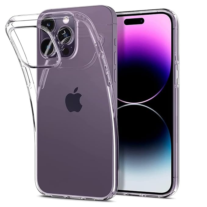 Apple iPhone 14 Pro Case Clear Transparent Shockproof Protective Phone Soft Silicone Slim Cover for Apple iPhone 14 Pro (Transparent)