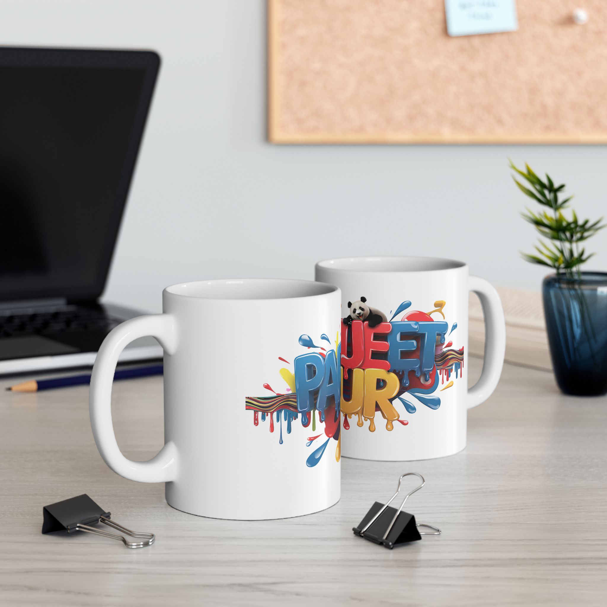 Personlised Name 'Paramjeet Kaur' design 350 Ceramic white Mug Premimum Quality 