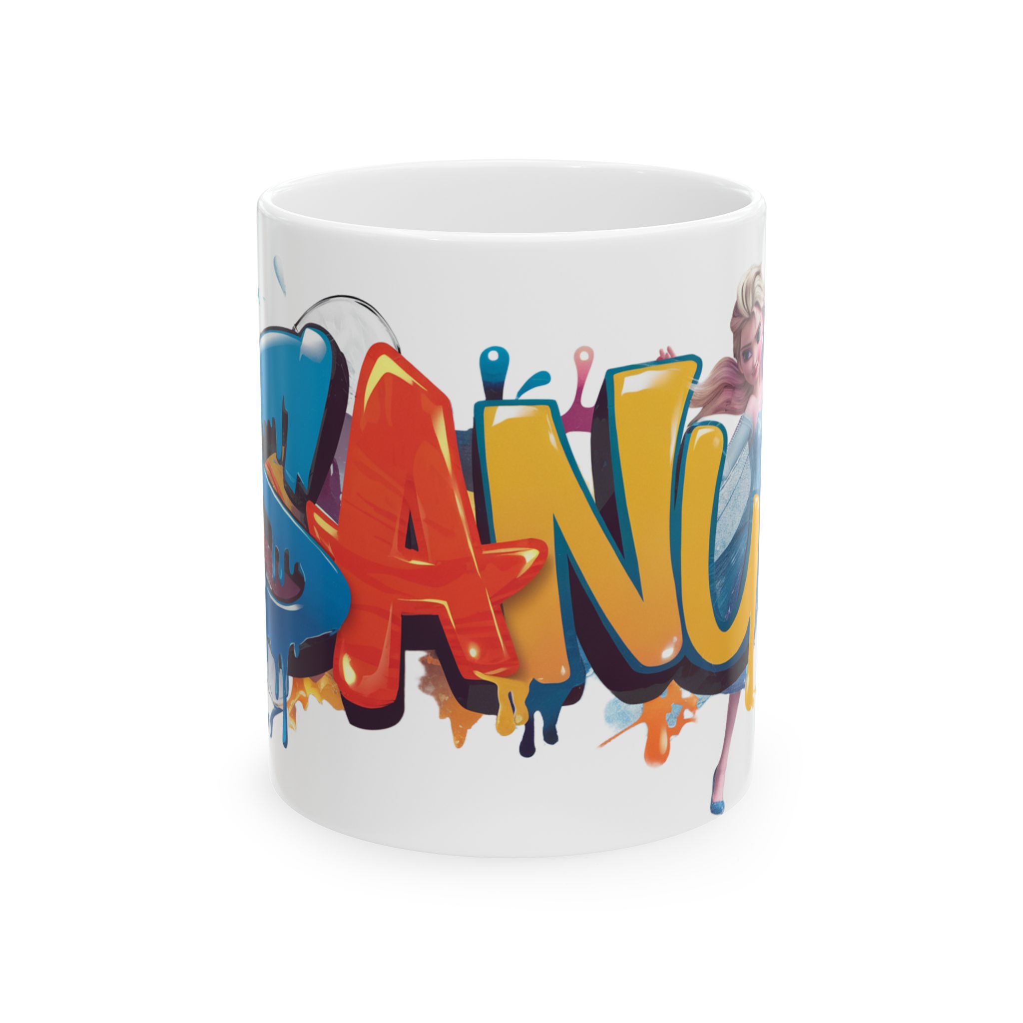 Personalized Photo and Name Coffee Mug Gift for Boyfriend & Girlfriend, 325 ml, White Ceramic design 'SANU'