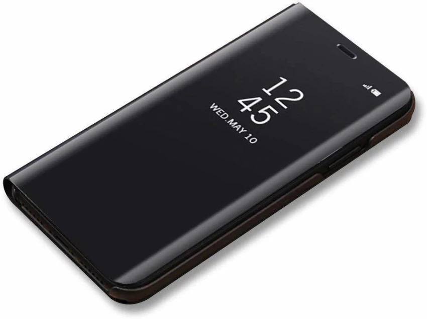 MIRROR FLIP OPPO F17 PRO BACK CASE COVER BLACK