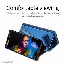 MIRROR FLIP OPPO REALME 7 PRO BACK CASE COVER BLUE