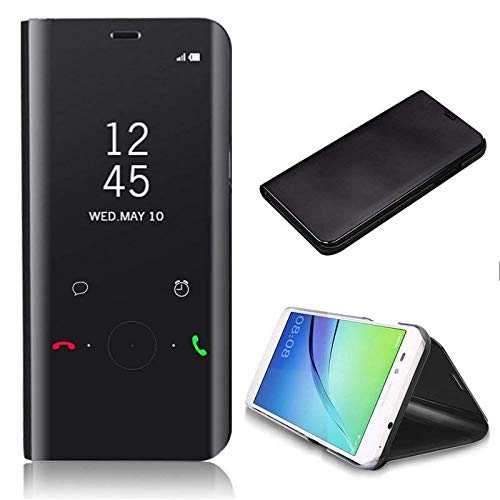 MIRROR FLIP OPPO REALME 7 PRO BACK CASE COVER BLACK