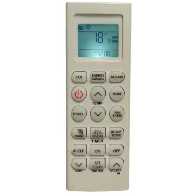 LG AC AC Remote Backlight & Timer for Improved Control