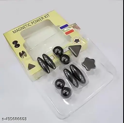 10-in-1 Magnet Kit: Stress Relief, Educational Science, Creative Crafting & Teamwork Skill Building with Magnetic Balls, Bars, Rings, Threads, and Car Magnets.