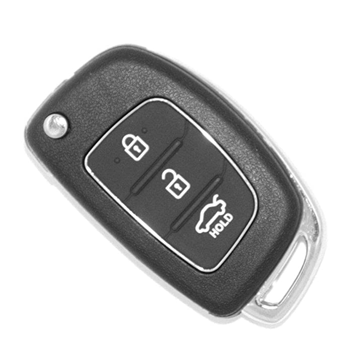 2 in 1 -Hyundai Flip Key Shell for Hyundai I20, Verna, Xcent, Igen, Sportz, Magna Model+ Rubber Pad