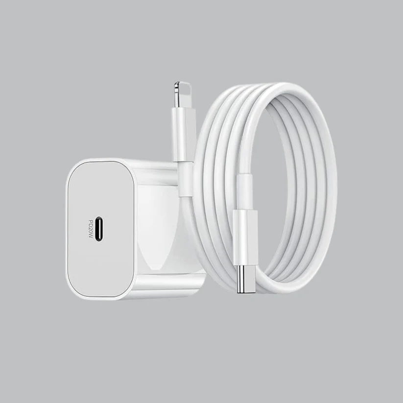 20W MFi-Certified Fast Charger & Cable for iPhone 14131211XXR Series – White