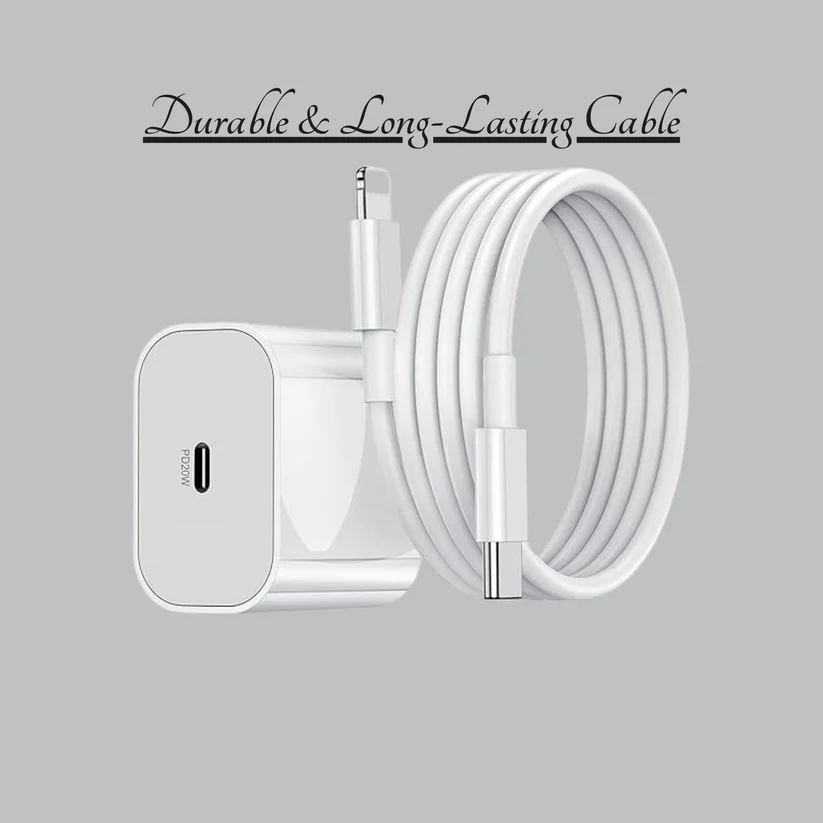 20W MFi-Certified Fast Charger & Cable for iPhone 14131211XXR Series – White
