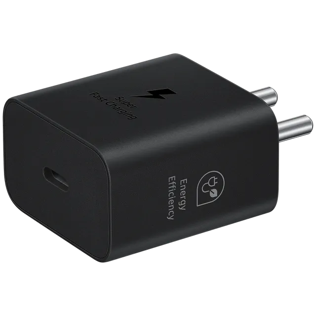 SAMSUNG 25W Type C Fast Charger (Adapter Only, Support PD 3.0 PPS, Black)