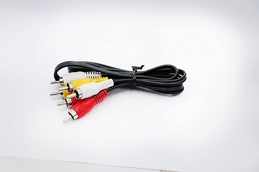 3 RCA Male to Male | Audio Video Cable | HDTV, LCD LED TV, Sound Bar, Set Top Box & Home Theater Studio | Black, High Quality Sound and Picture Transfer