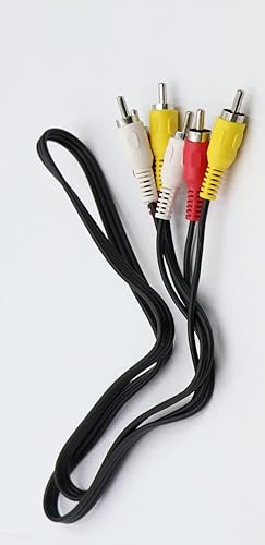3 RCA Male to Male | Audio Video Cable | HDTV, LCD LED TV, Sound Bar, Set Top Box & Home Theater Studio | Black, High Quality Sound and Picture Transfer