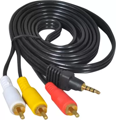 3.5mm AuxComposite RCA TV-Out Cable  AudioVideo Accessories  Transmits AudioVideo Signals for Television Viewing in Multicolor