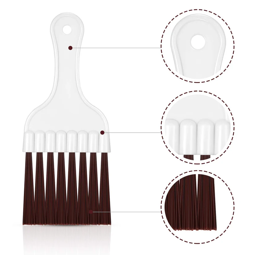 4 Packs Air Conditioner Condenser Fin Cleaning Brush Refrigerator Coil Cleaning Whisk Brush Small Plastic Whisk Brush (Brown)