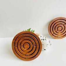 4 Handcrafted Wooden Labyrinth Maze Puzzle Game - Ball in a Maze Toy for Kids, Boys & Girls - Fun Indoor Brain Teaser, Skill-Building Puzzle Gift for All Ages.