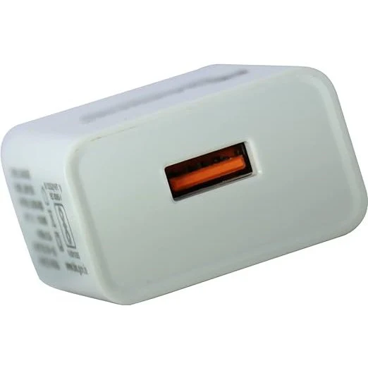 5V 2A Fast Charging Single USB Port Adapter  Chargers  All iOS & Android Devices  Without Cable, White