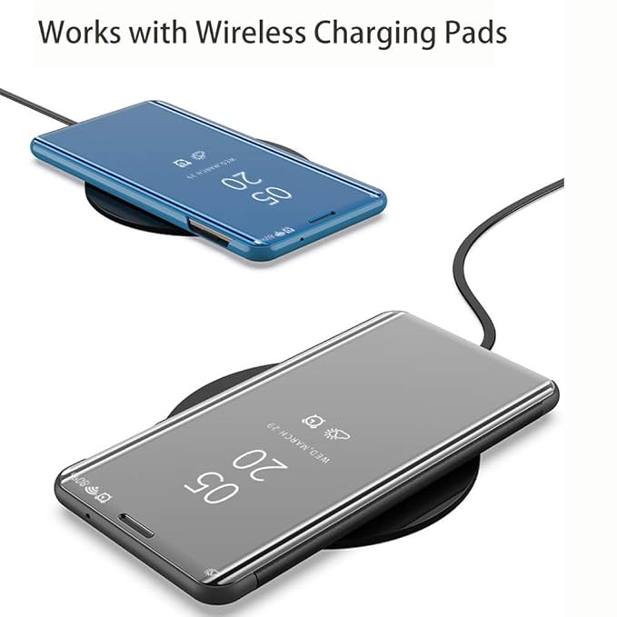  MIRROR FLIP OPPO REALME C15 BACK CASE COVER 5G BLUE Smartphone Flip Cover