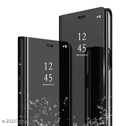  MIRROR FLIP OPPO REALME C20 BACK CASE COVER 5G BLACK Smartphone Flip Cover